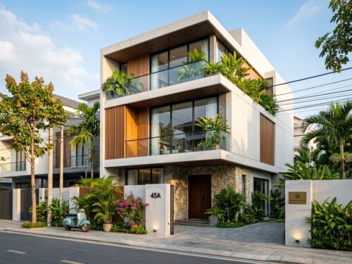 Mẫu Nhà Phố 2 Tầng Hiện Đại P01